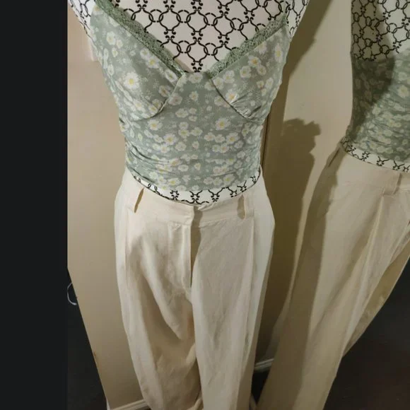 Green floral crop top - Picture 9 of 11